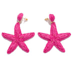 Raffia Starfish Drop Earrings