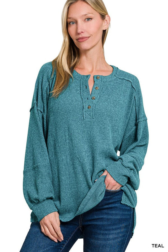 All Day Ease Henley Sweater