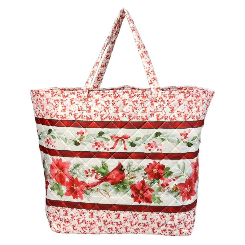 Quilted Holiday Tote Bag