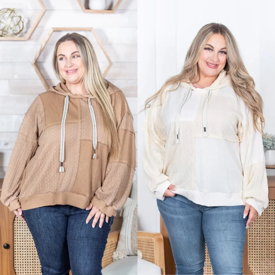 Lets Talk Texture Hooded Top