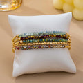 Boho Multi Coil Brass Guitar String Bracelet Set