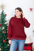 Merry Embossed Pullover