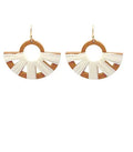 Semicircle Raffia Dangle Earrings