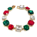 Christmas White Glass Crystal Bracelet