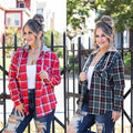 Plaid Hoodie Shacket