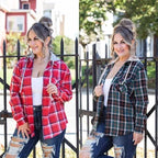 Plaid Hoodie Shacket