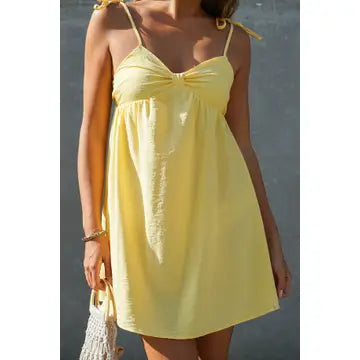 Sunlit Bow Mini Dress