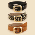 Angled Rectangle Shaped Buckle Belt