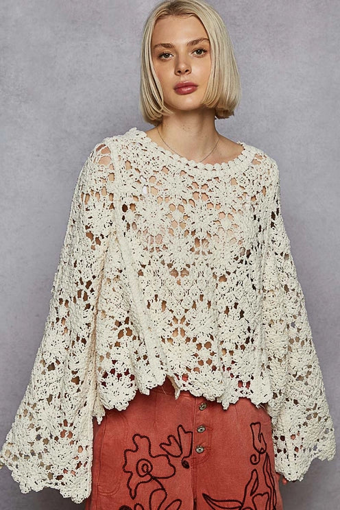 Oh So Chenille Crochet Sweater