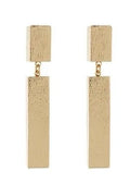 Chunky Rectangle Bar Drop Earrings