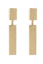 Chunky Rectangle Bar Drop Earrings