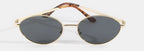 Slim Oval Cat Eye Sunglasses