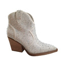 Austin Silver Rhinestone Booties
