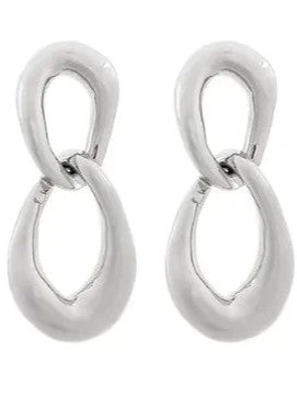 Double Oval Linked Earrings