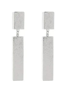 Chunky Rectangle Bar Drop Earrings